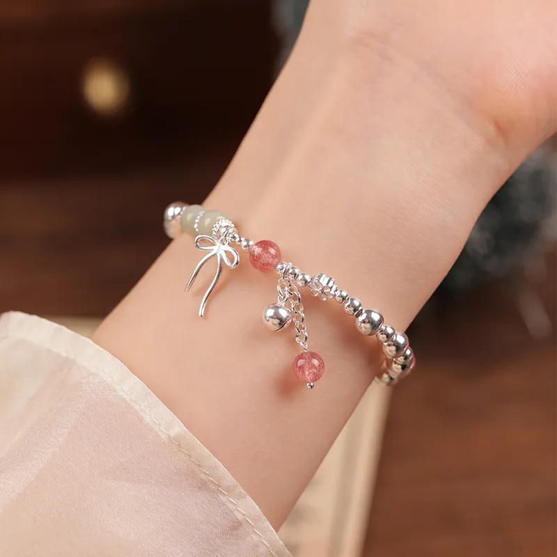 Heart Grass S925 Silver Bracelets Women's-4