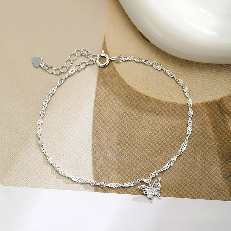 Heart Grass S925 Silver Bracelets Women's-4