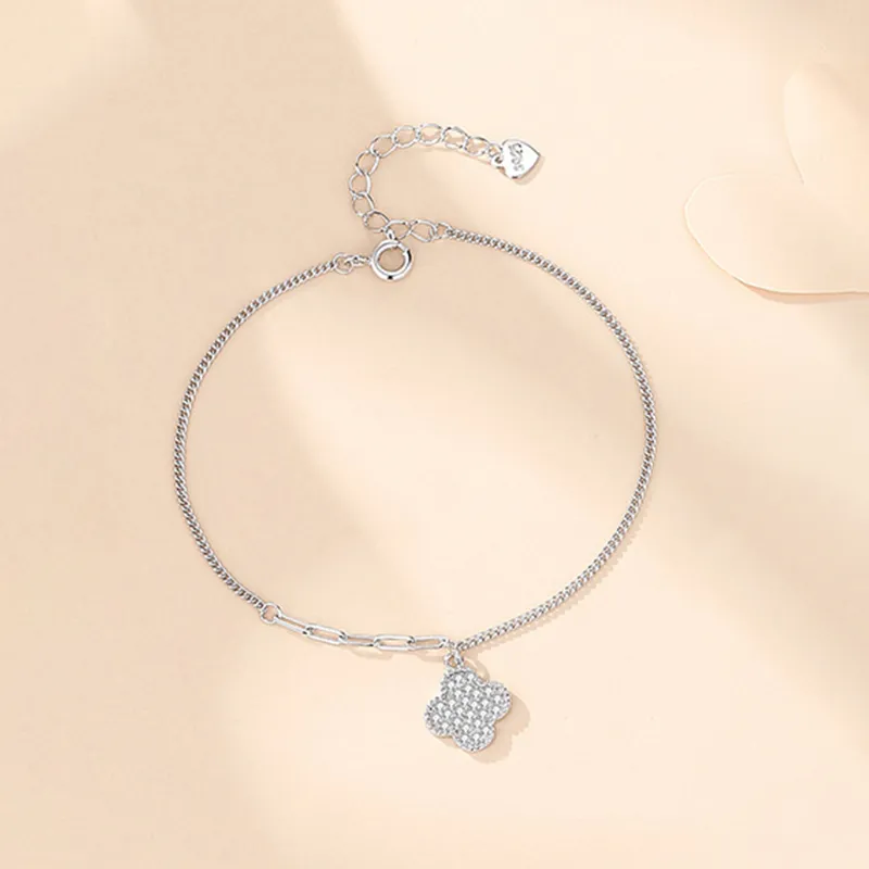 Heart Grass S925 Silver Bracelets Women's-1