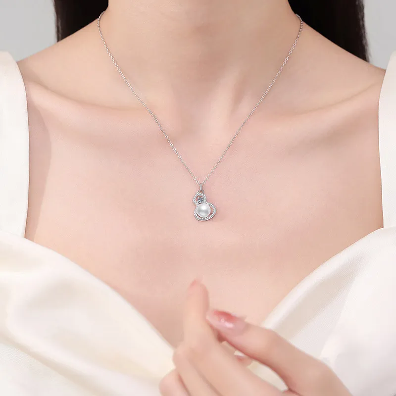 Heart Grass S925 Silver Necklaces Women's-3