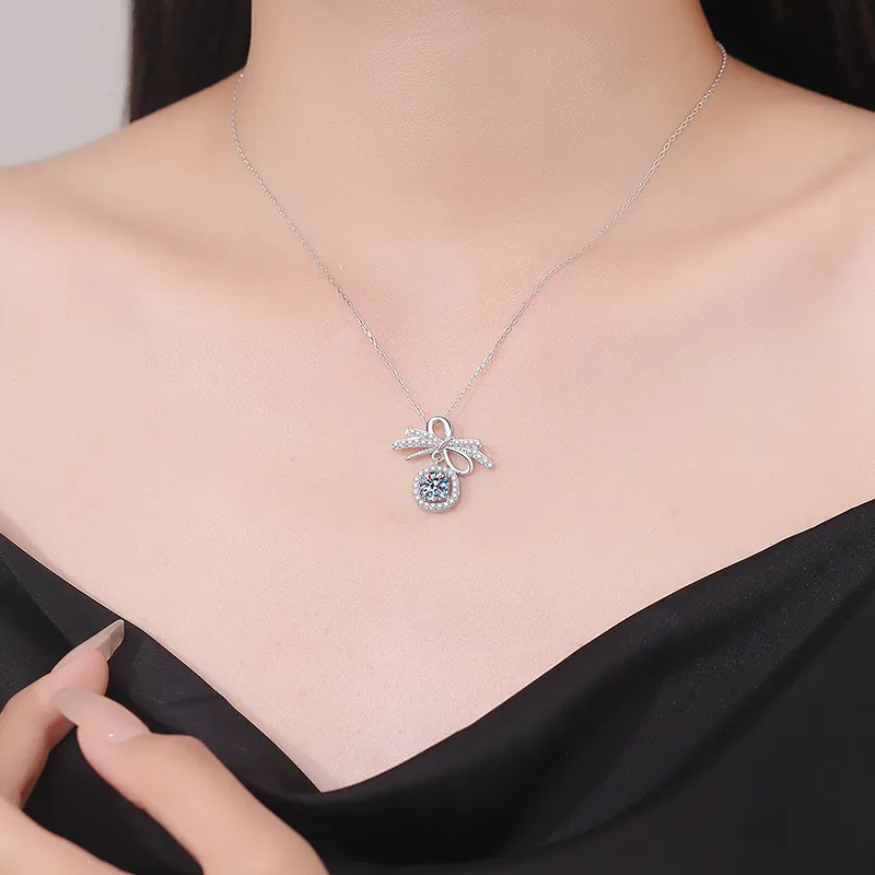 Heart Grass S925 Silver Necklaces Women's-3