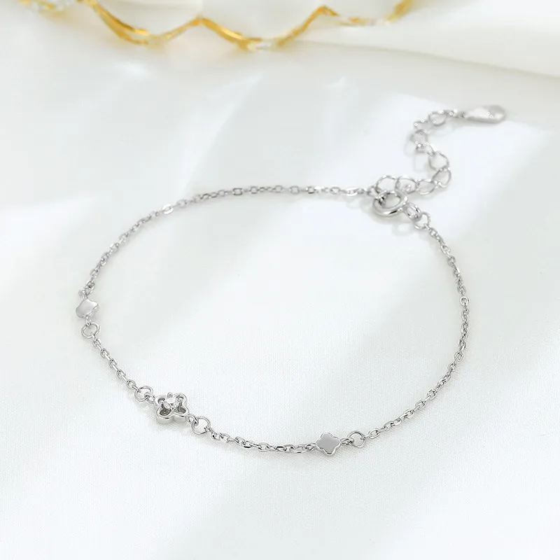 Heart Grass S925 Silver Bracelets Women's-2
