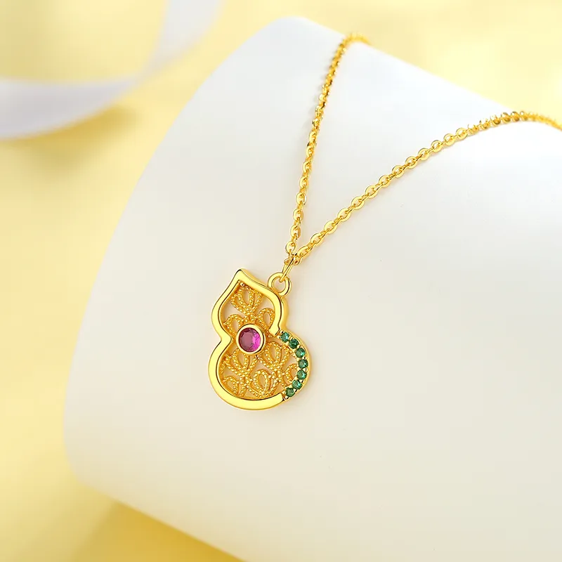 Heart Grass S925 Silver Necklaces Women's-5