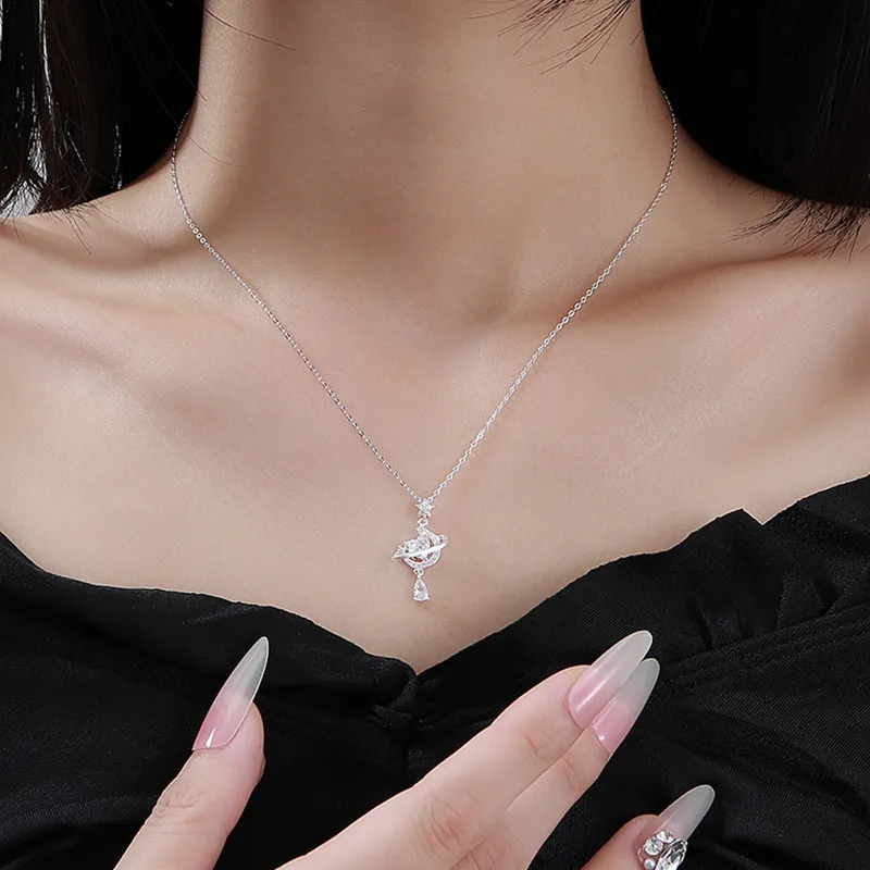 Heart Grass 999 Fine Silver Necklaces Women's-3