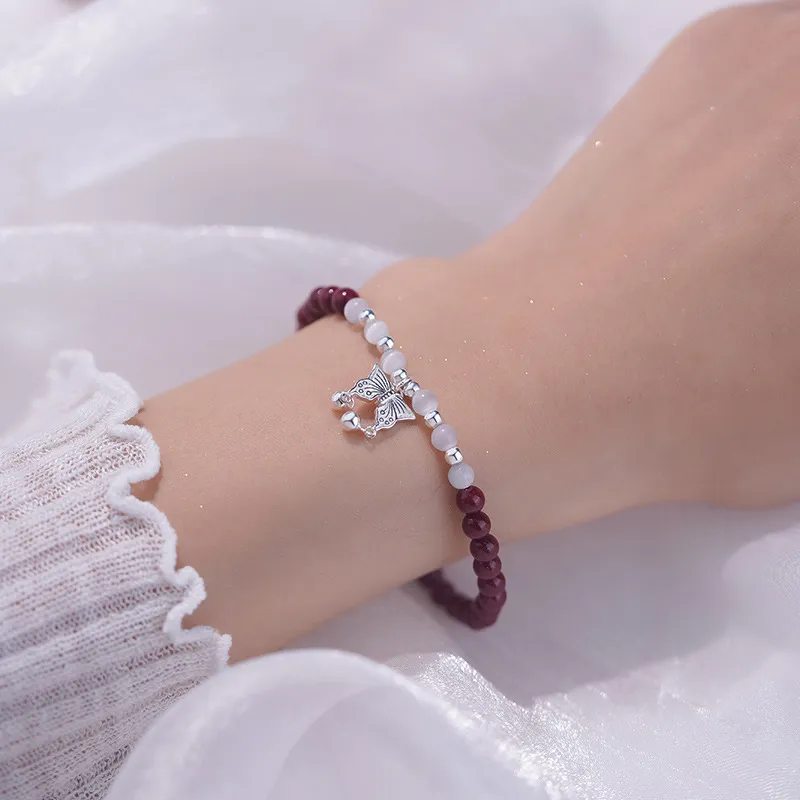 Heart Grass S925 Silver Bracelets Women's-3