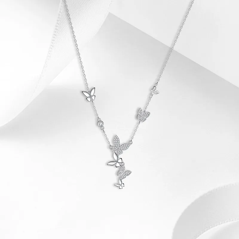 Heart Grass S925 Silver Necklaces Women's-1