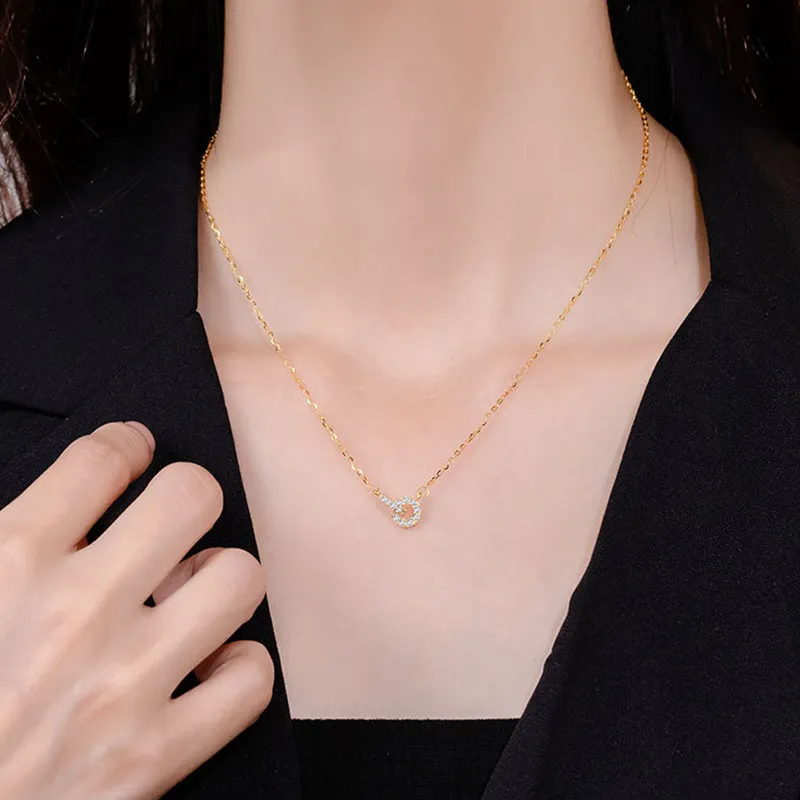 Heart Grass S925 Silver Necklaces Women's-9