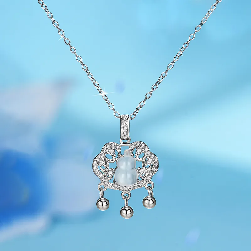 Heart Grass S925 Silver Necklaces Women's-1