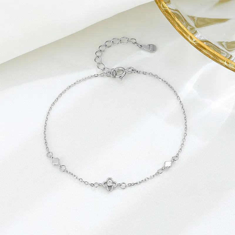 Heart Grass S925 Silver Bracelets Women's-1
