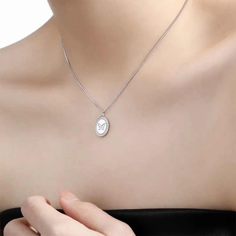 Heart Grass S925 Silver Necklaces Women's-3