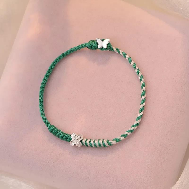 Heart Grass S925 Silver Bracelets Women's-2