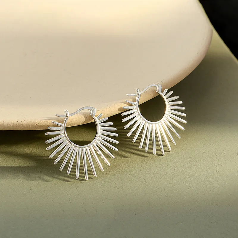 Heart Grass S925 Silver Earrings Women's-2