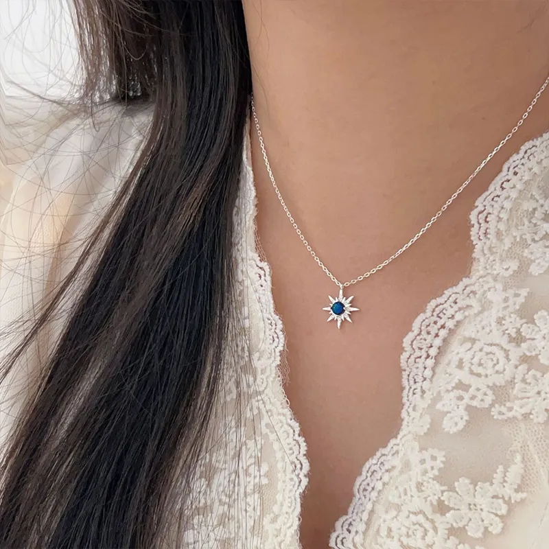 Heart Grass S925 Silver Necklaces Women's-4