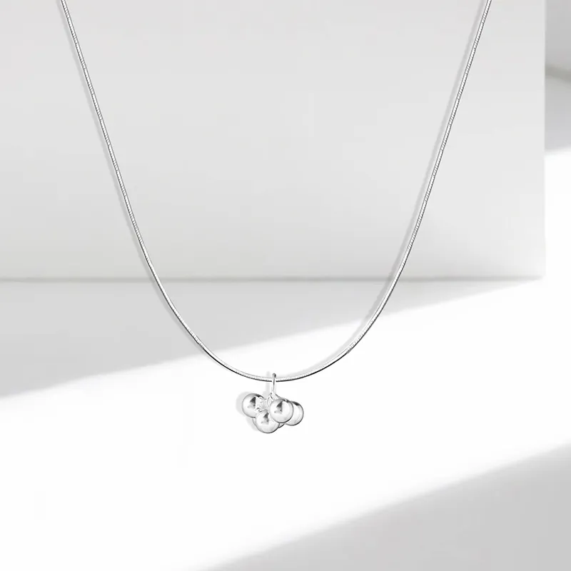 Heart Grass S925 Silver Necklaces Women's-1