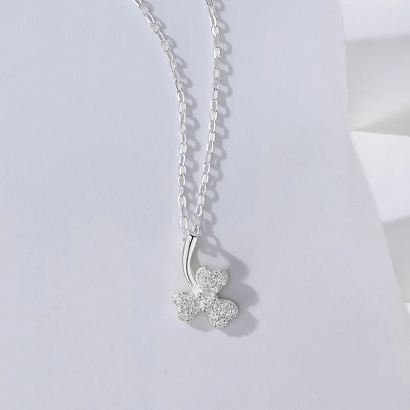 Heart Grass 999 Fine Silver Necklaces Women's-2
