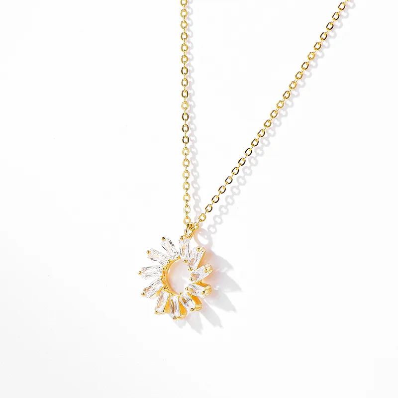 Heart Grass S925 Silver Necklaces Women's-2