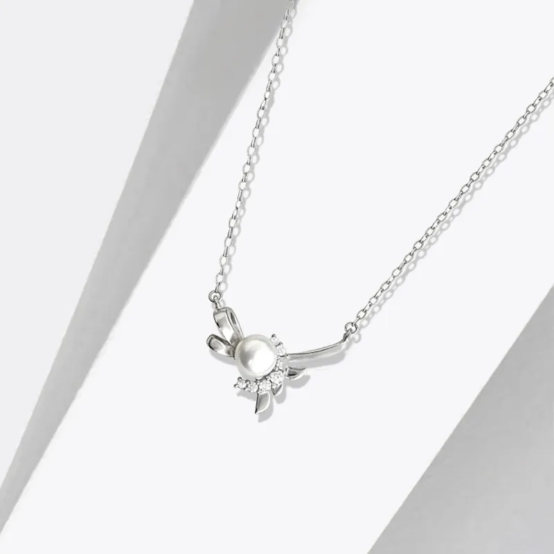 Heart Grass 925 Sterling Silver Necklaces Women's-2