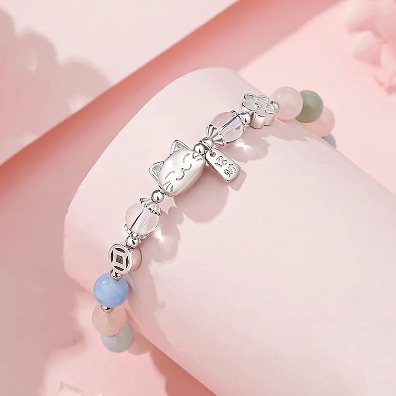 Heart Grass S925 Silver Bracelets Women's-4