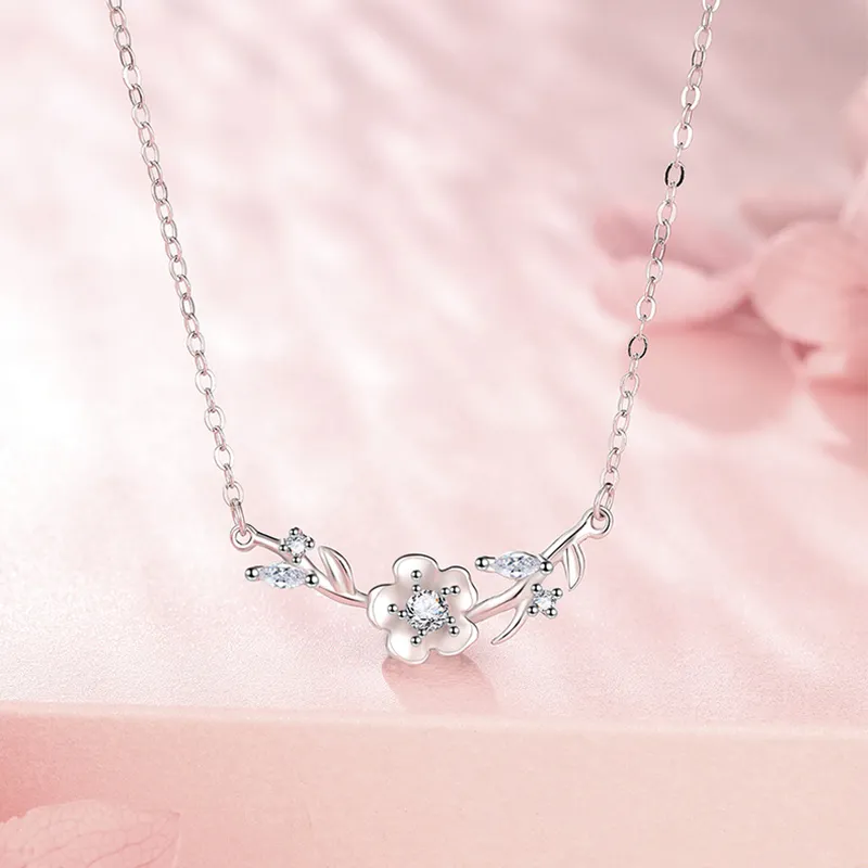 Heart Grass 999 Fine Silver Necklaces Women's-1