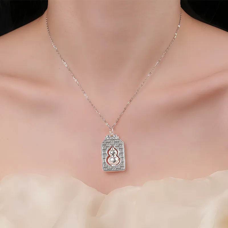 Heart Grass 999 Fine Silver Necklaces Women's-3