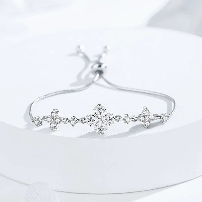Heart Grass S925 Silver Bracelets Women's-1