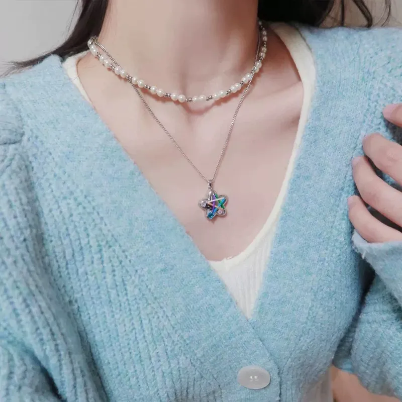 Heart Grass S925 Silver Necklaces Women's-1