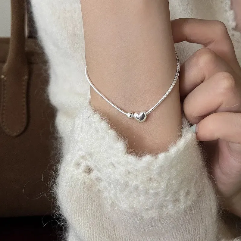 Heart Grass S925 Silver Bracelets Women's-3