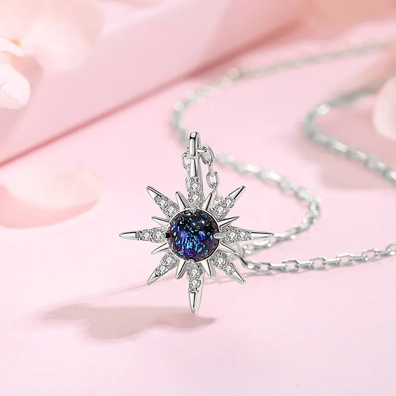 Heart Grass S925 Silver Necklaces Women's-2