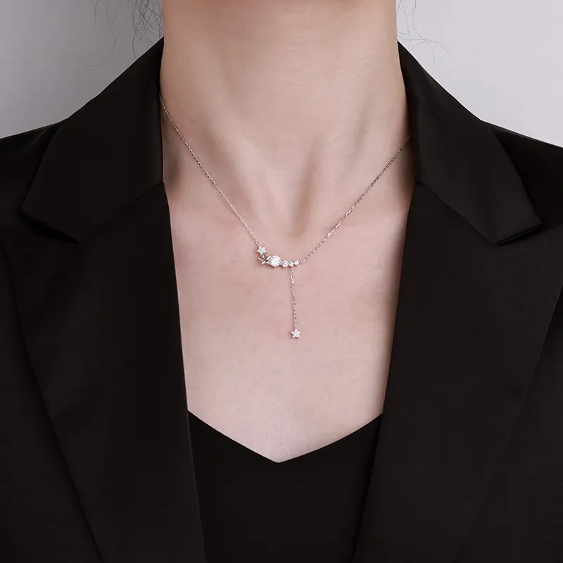 Heart Grass S925 Silver Necklaces Women's-3