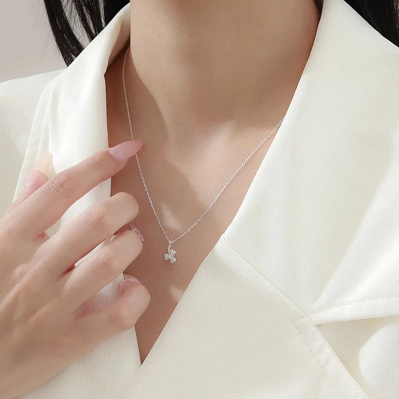 Heart Grass 999 Fine Silver Necklaces Women's-4