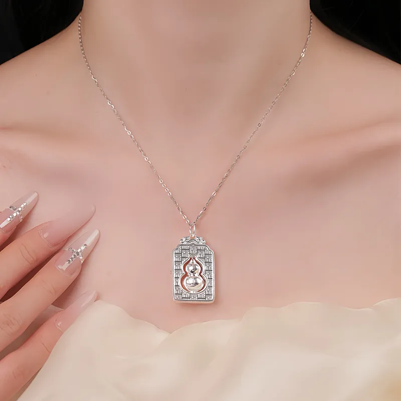 Heart Grass 999 Fine Silver Necklaces Women's-4