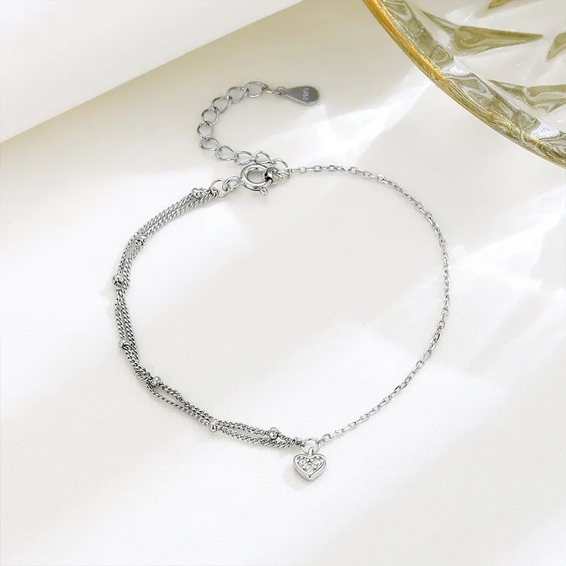 Heart Grass S925 Silver Bracelets Women's-1
