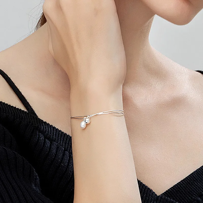 Heart Grass S925 Silver Bracelets Women's-3