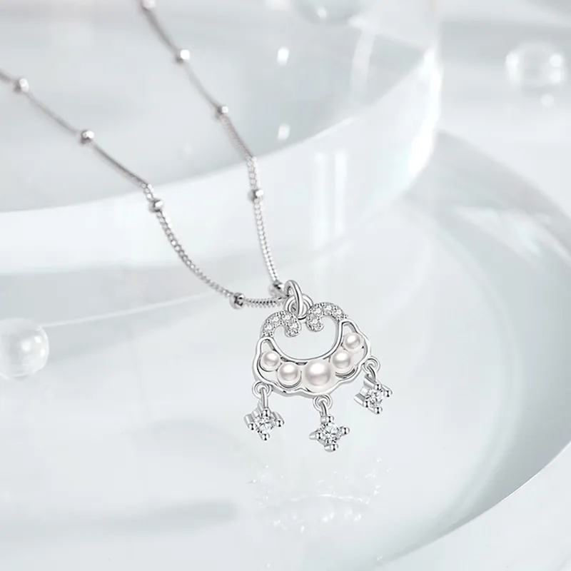 Heart Grass S925 Silver Necklaces Women's-2