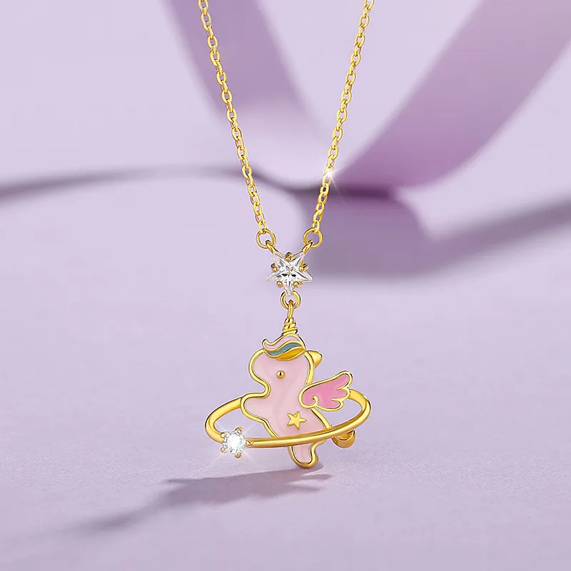 Heart Grass S925 Silver Necklaces Women's-1