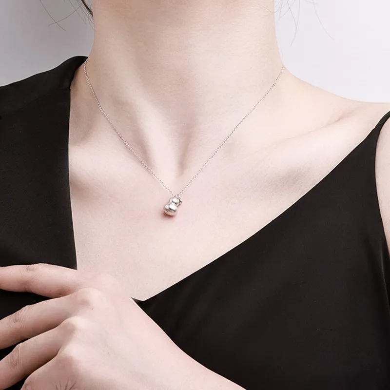 Heart Grass S925 Silver Necklaces Women's-4