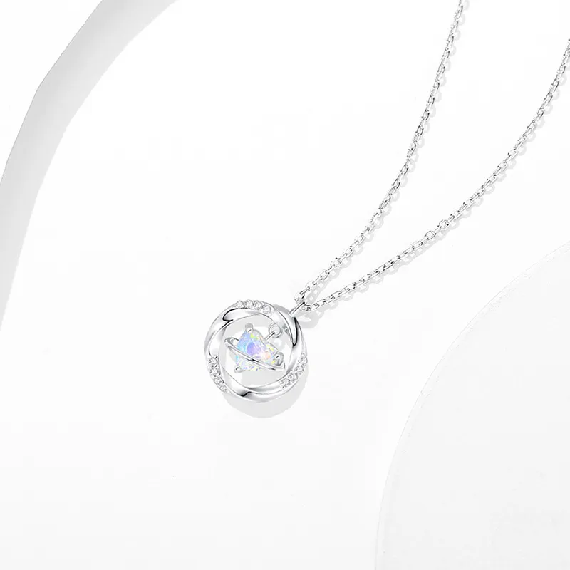 Heart Grass S925 Silver Necklaces Women's-2