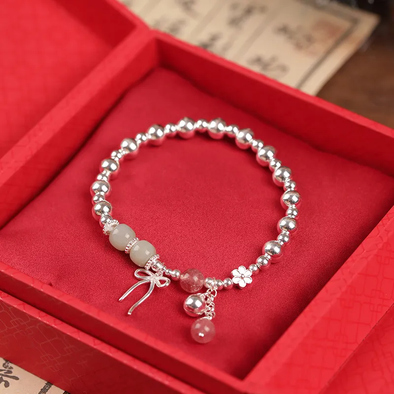 Heart Grass S925 Silver Bracelets Women's-3