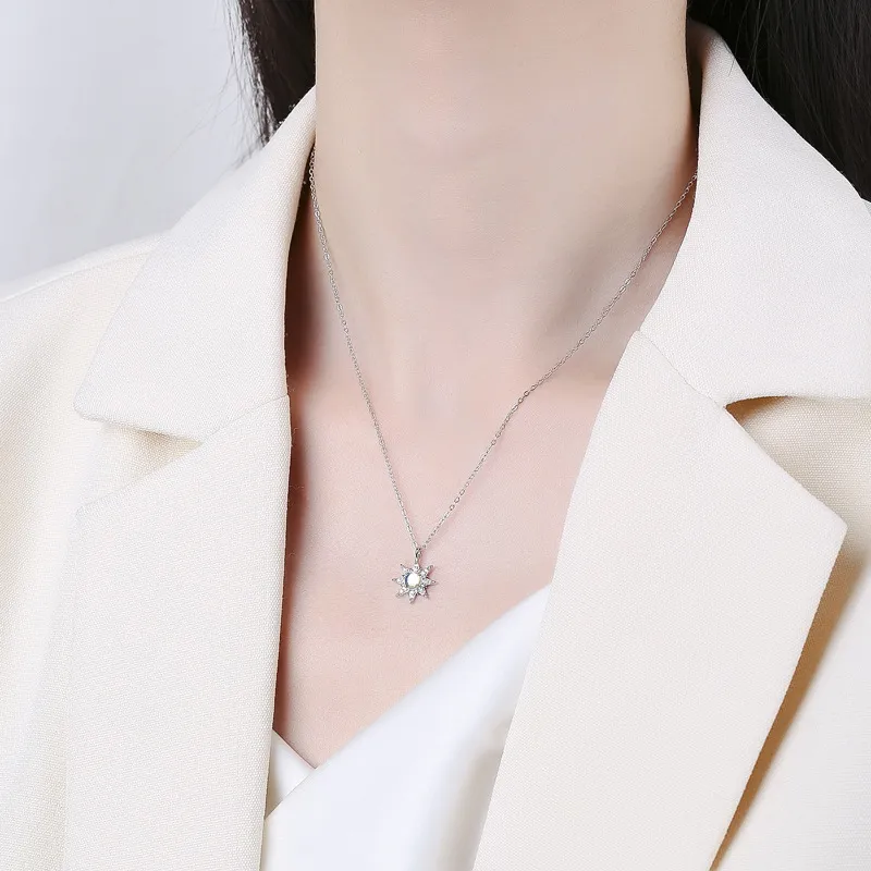 Heart Grass 999 Fine Silver Necklaces Women's-3
