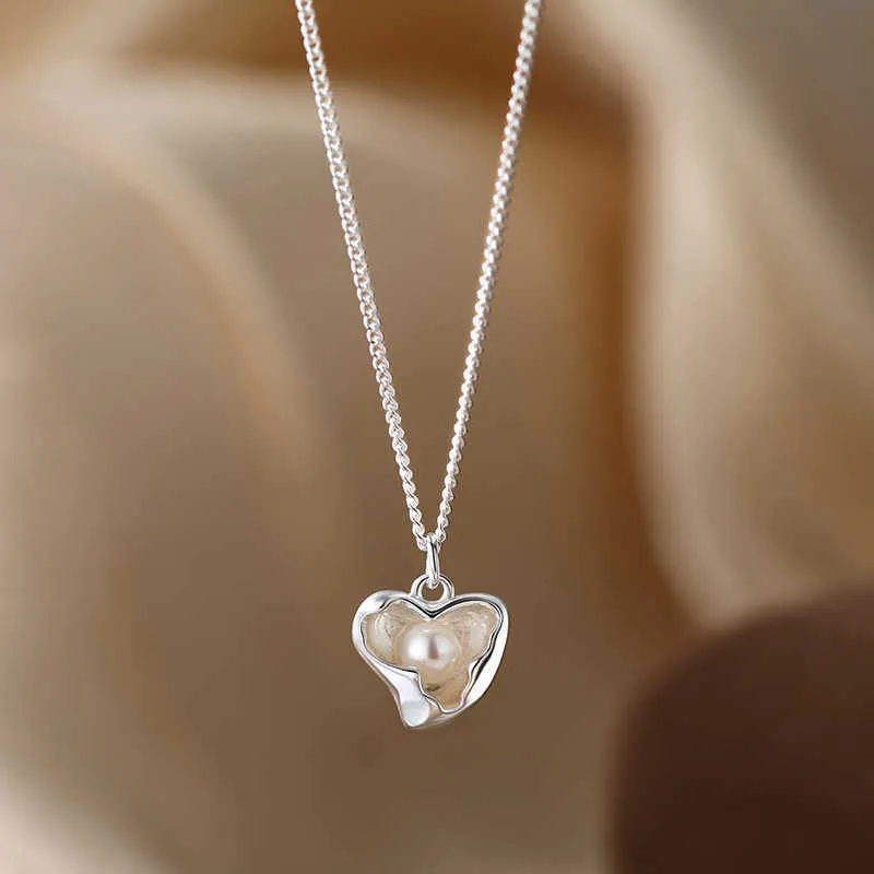Heart Grass S925 Silver Necklaces Women's-1
