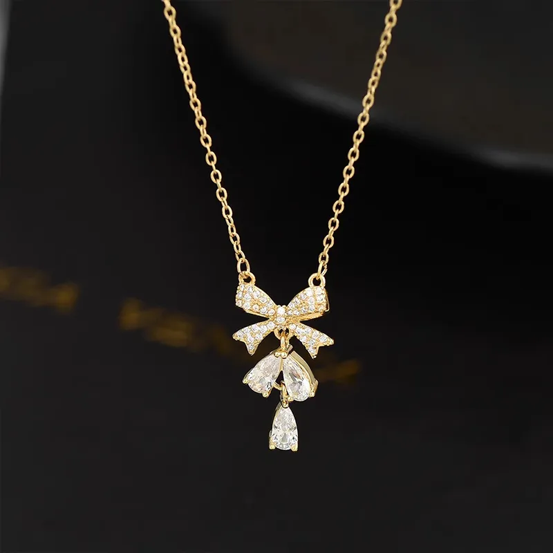 Heart Grass S925 Silver Necklaces Women's-1