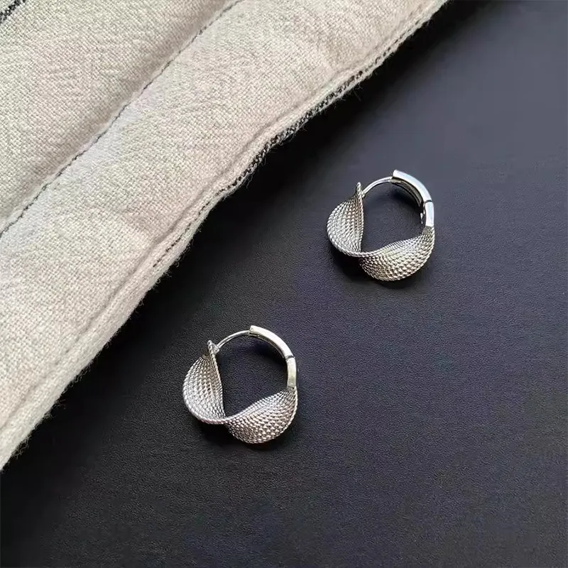 Heart Grass S925 Silver Earrings Women's-2