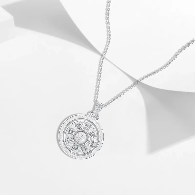 Heart Grass 999 Fine Silver Necklaces Women's-2