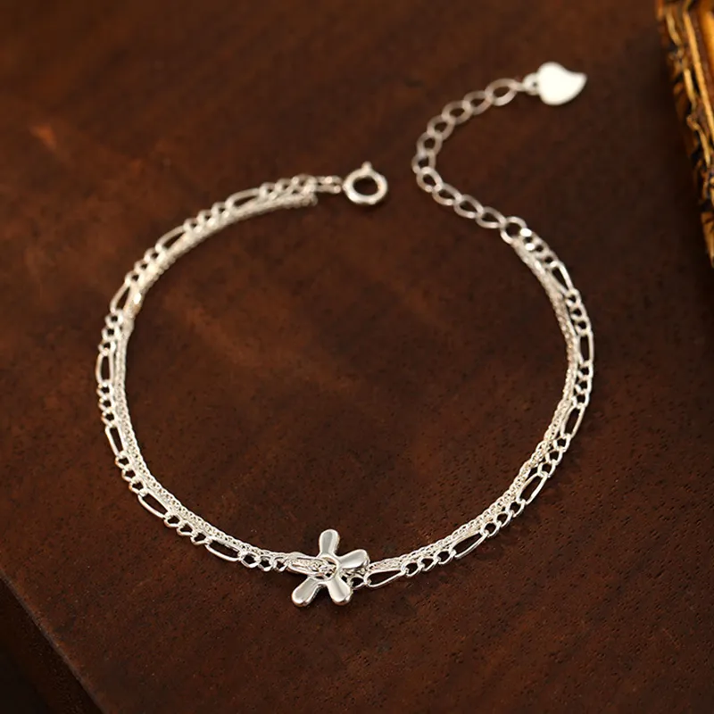 Heart Grass S925 Silver Bracelets Women's-1