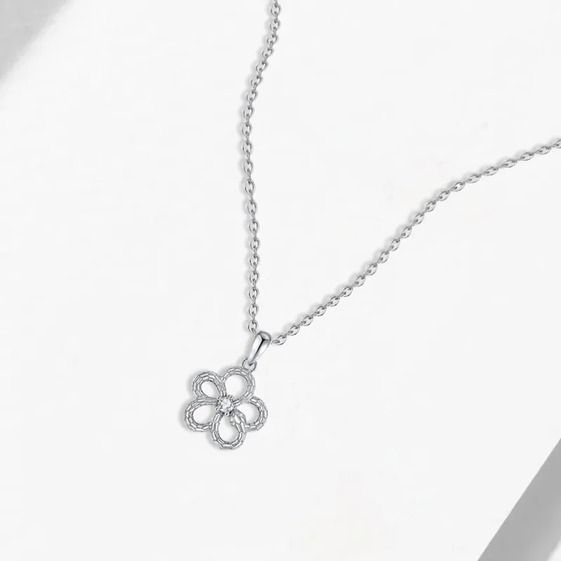 Heart Grass S925 Silver Necklaces Women's-2