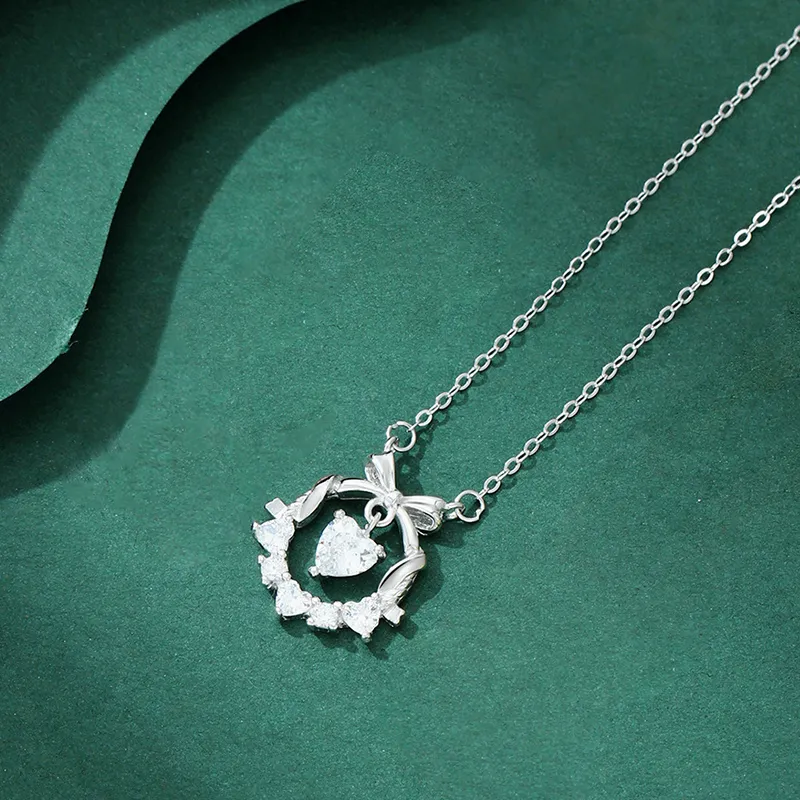 Heart Grass 999 Fine Silver Necklaces Women's-4