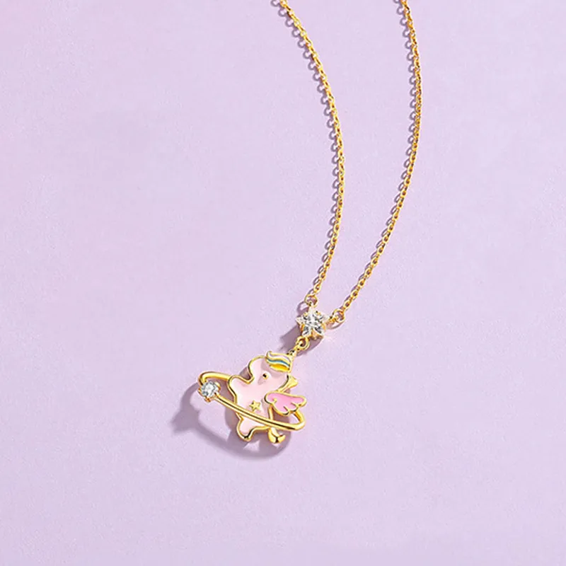 Heart Grass S925 Silver Necklaces Women's-4