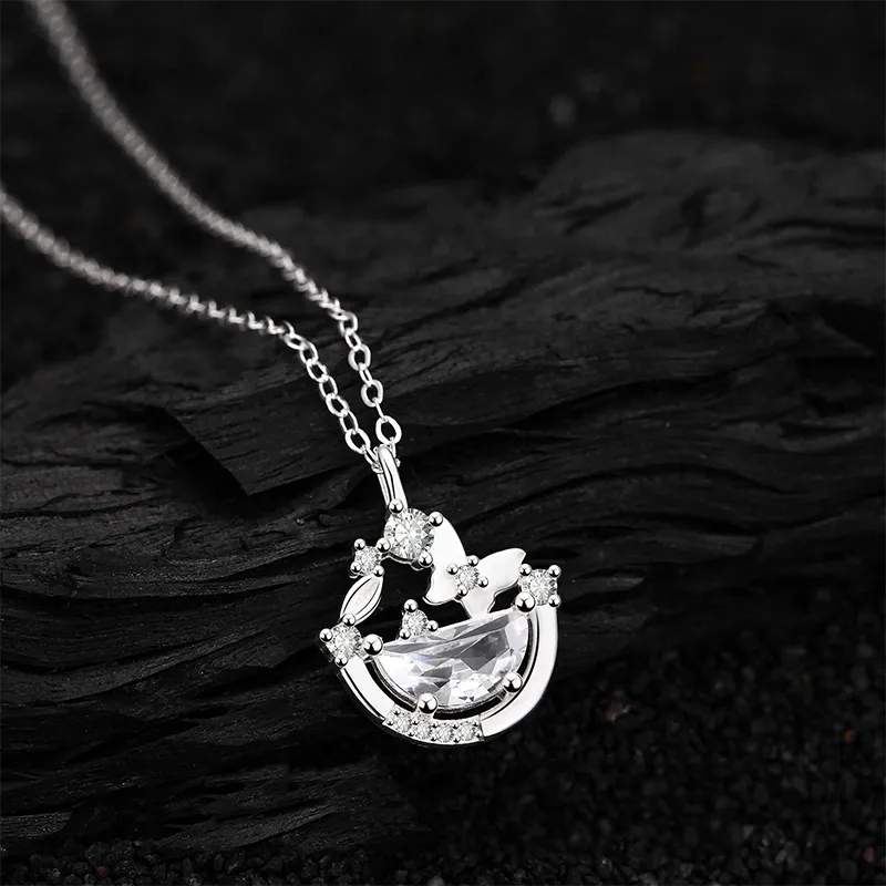 Heart Grass 999 Fine Silver Necklaces Women's-2