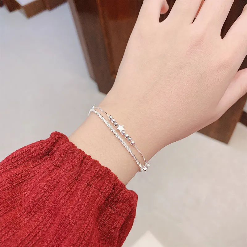 Heart Grass S 990 Silver Bracelets Women's-3