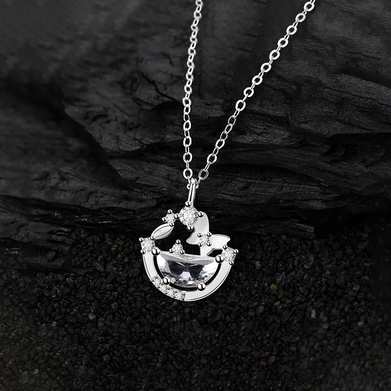 Heart Grass 999 Fine Silver Necklaces Women's-1